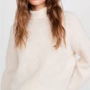 MELISSA NEPTON Soft Cream Turtleneck Sweater